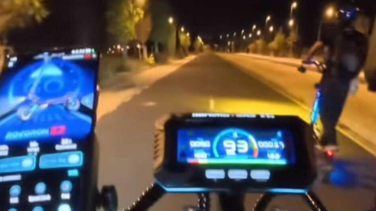 La velocidad alcanzada por un patinete en un pique en València