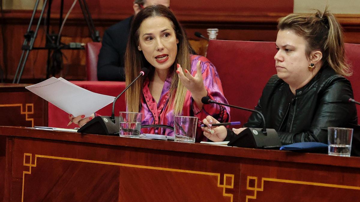 Las concejalas socialistas Patricia Hernández y Elena Mateo.