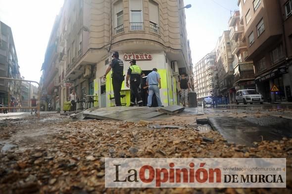 Inundación en el centro de Murcia