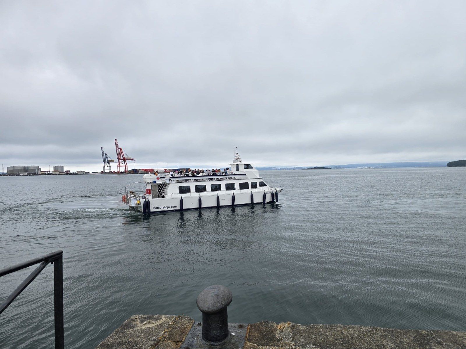 Participantes en el 39 remonte de la Ruta Xacobea do Mar de Arousa e Ulla, esta tarde.