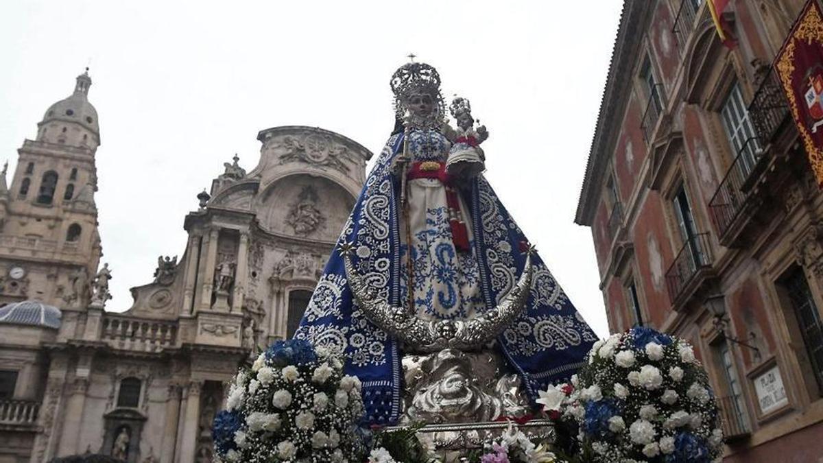 Virgen de la Fuensanta durante la romería del pasado año.
