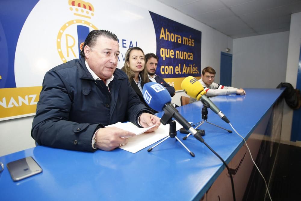 Rueda de prensa de la directiva del Real Avilés