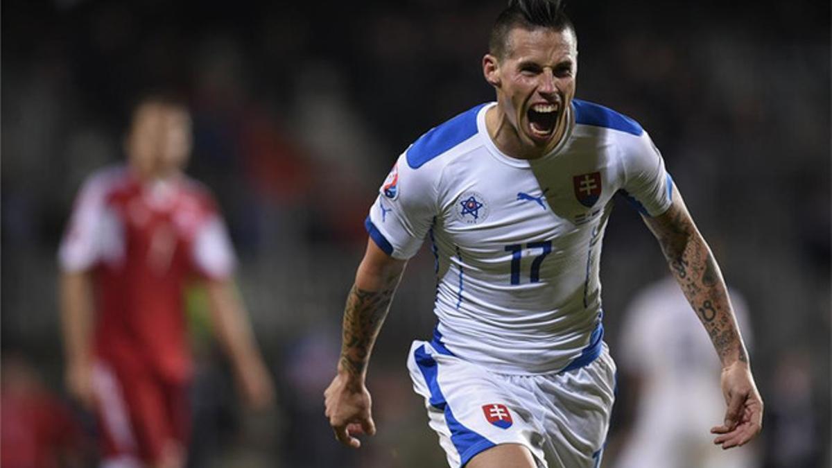 Hamsik es la gran amenaza eslovaca