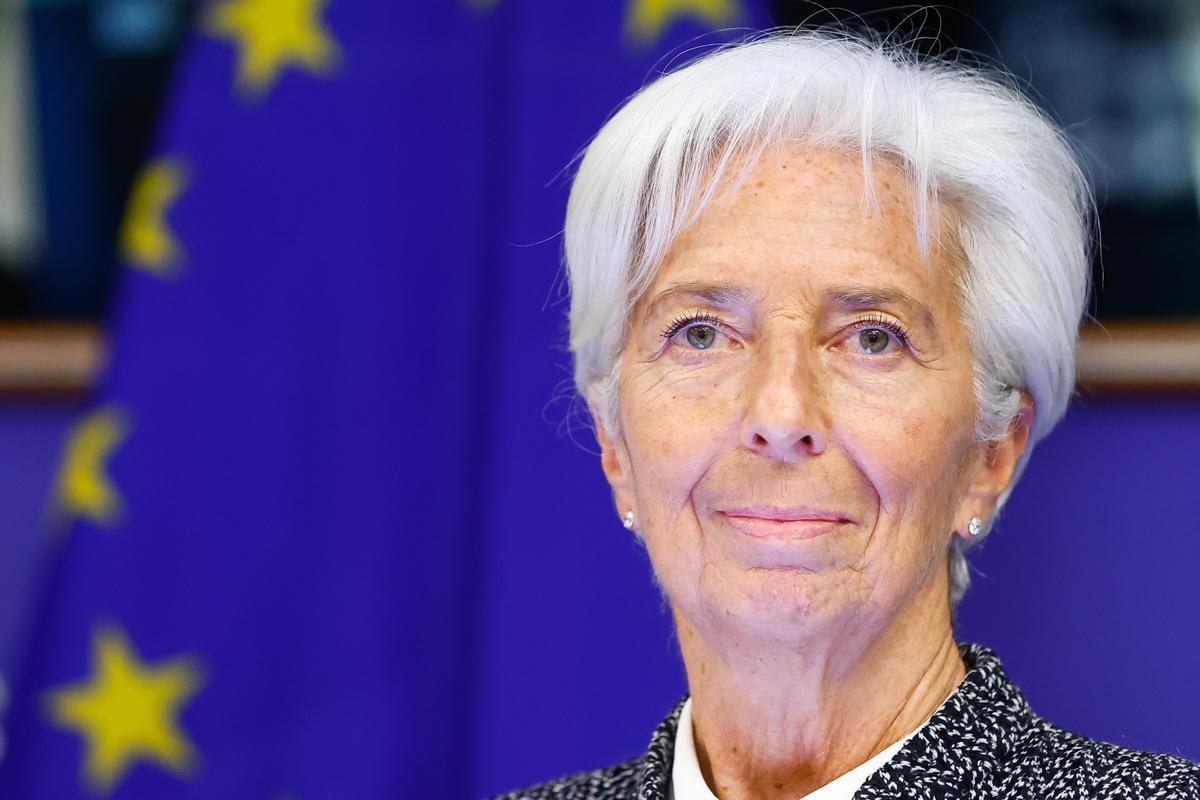 La presidenta del BCE, Christine Lagarde, en una reciente comparecencia en la Comisión Europea en Bruselas (Bélgica). EFE/EPA/STEPHANIE LECOCQ