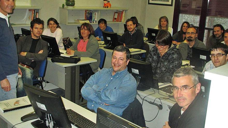 Assistents a un curs de formació adreçat a empresaris a la Cerdanya