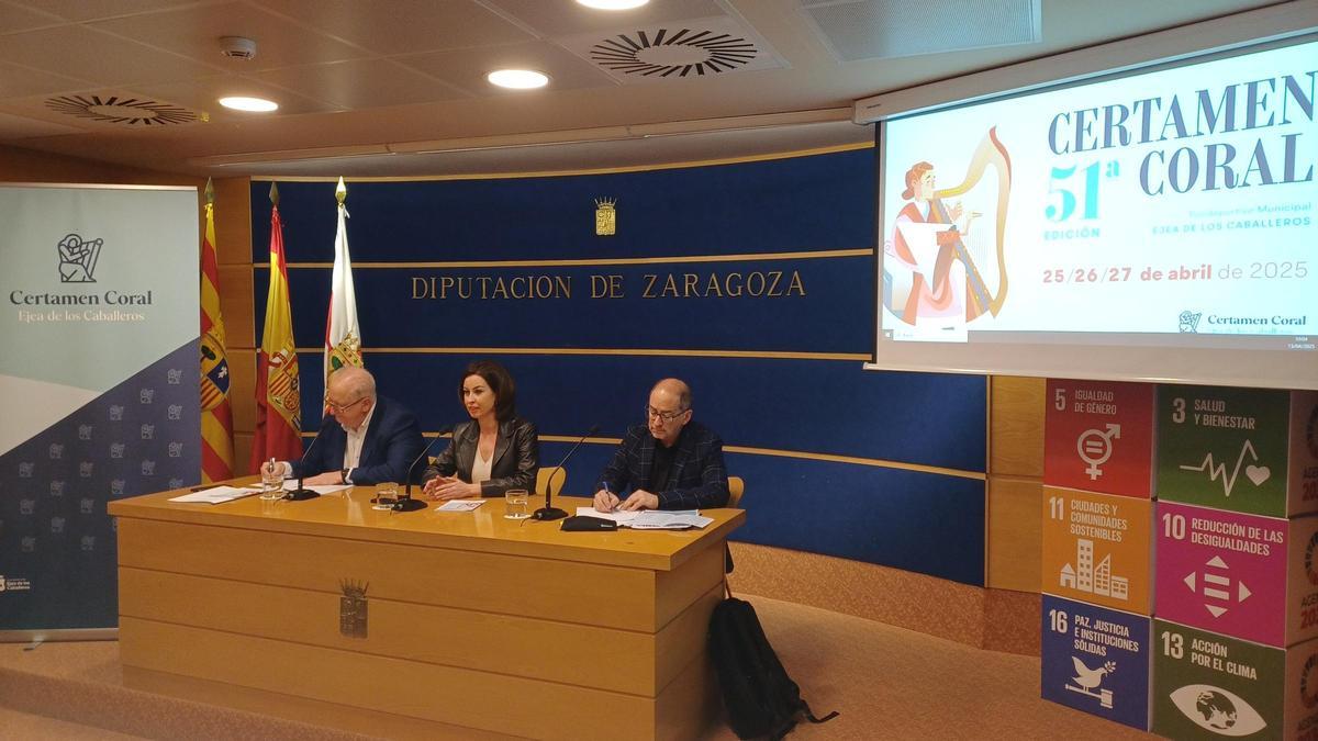 Presentación del Certamen Coral de Ejea de este año el pasado 15 de abril.