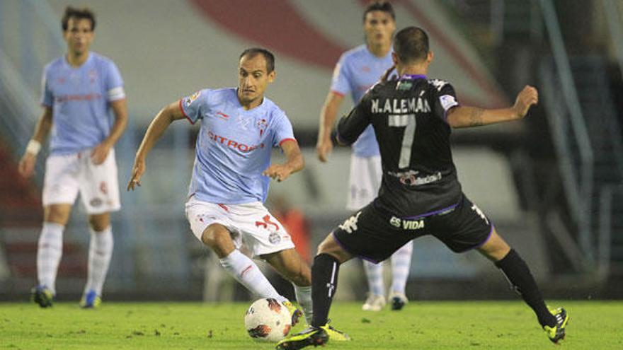 Un momento del encuentro ante el Valladolid//Ricardo Grobas