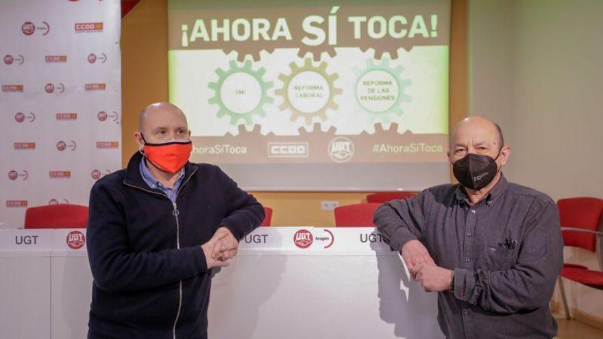 Los sindicatos aragoneses vuelven a la calle por los salarios y las pensiones