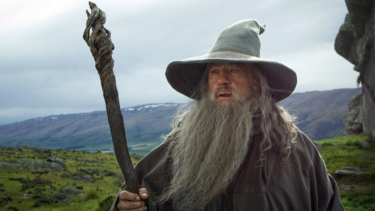 Gandalf, interpretado por Ian McKellen en las adaptaciones de Peter Jackson.
