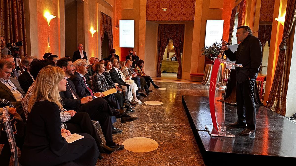 Ángel Orensanz durante la entrega del premio.