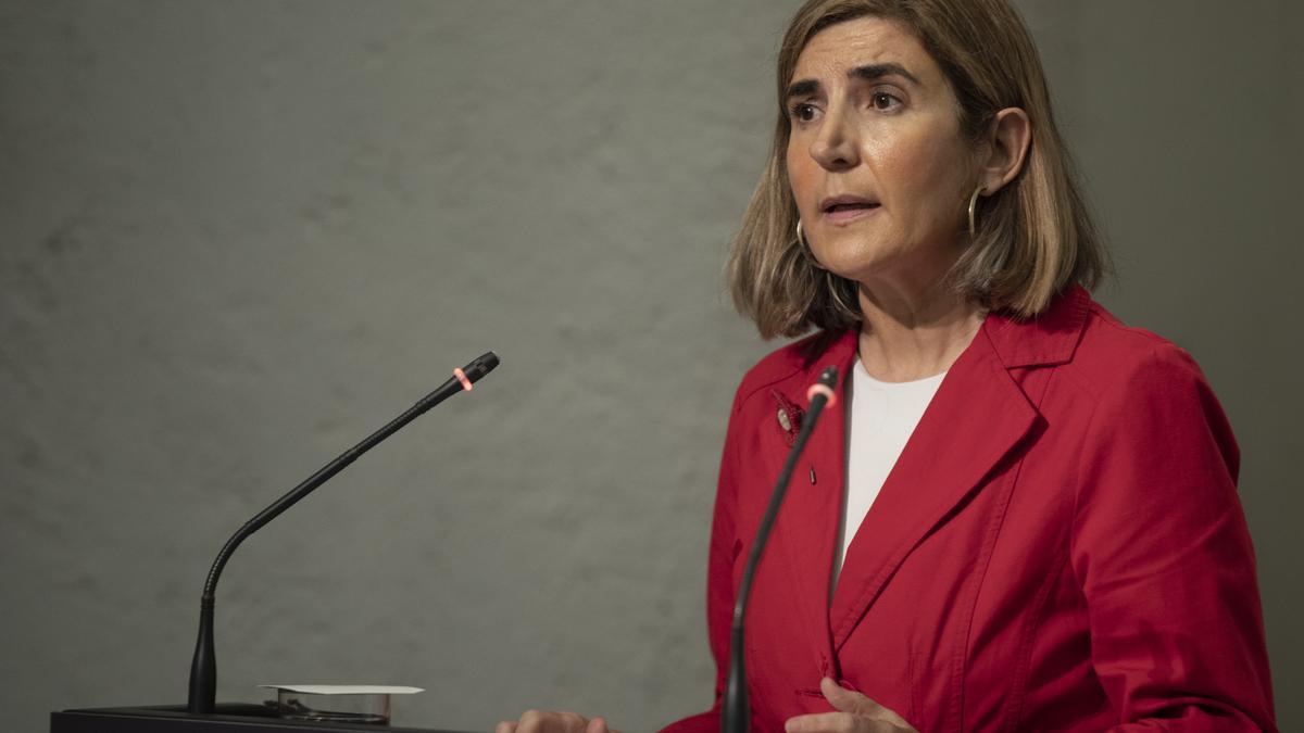 La consejera Rocío Blanco durante una rueda de prensa.