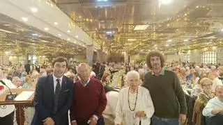 San Isidro, mesa y mantel para más de ochocientos jubilados y homenaje a los más longevos de Llanera