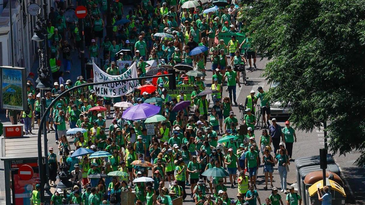 Manifestación educativa en València la semana pasada