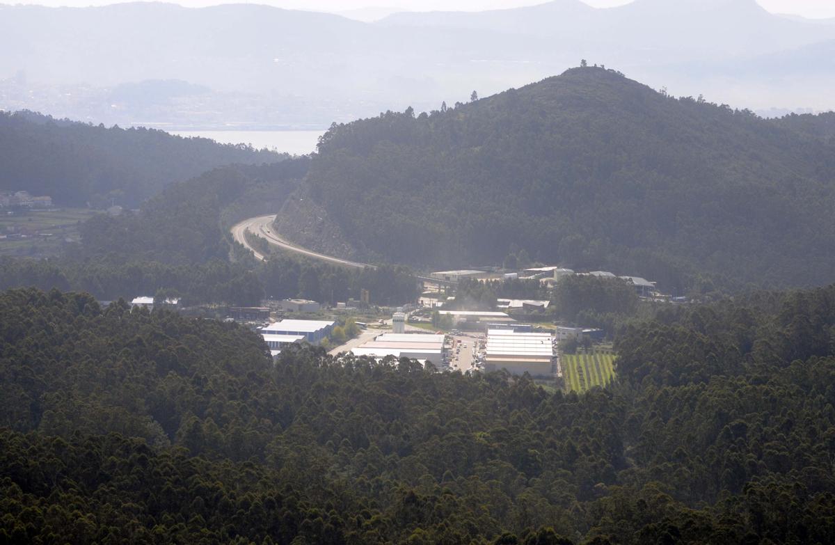 Una vista del polígono de Castiñeiras, en Bueu, que es el único de la comarca de O Morrazo.