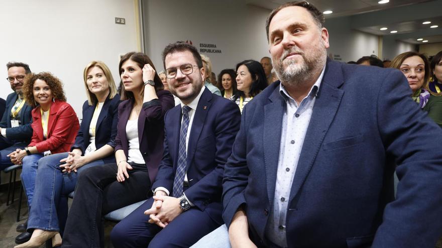 Oriol Junqueras, Pere Aragonès y los principales candidatos de ERC.