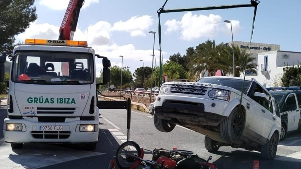 El accidente ha tenido lugar a la altura del restaurante Can Caus.