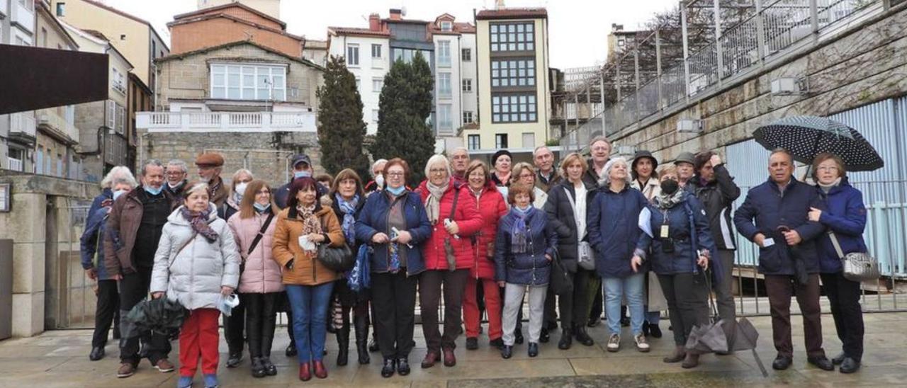 Un grupo de turistas llegados desde Guadalajara