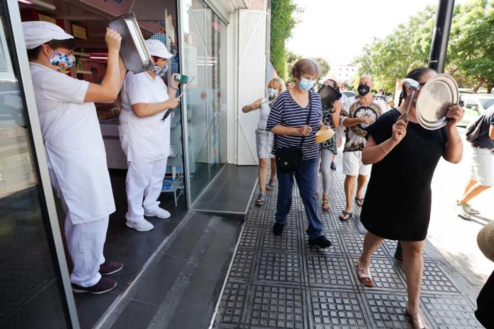 Manifestación de los comerciantes.