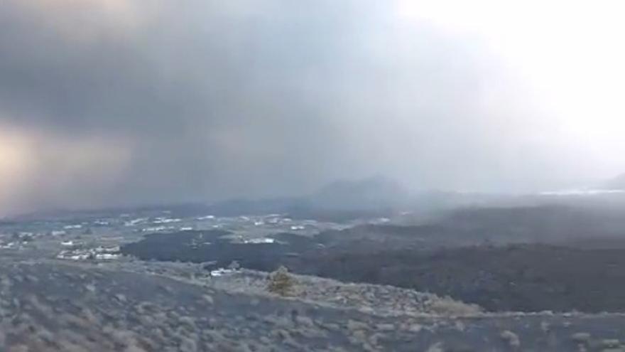 Coladas del volcán de La Palma desde Montaña Cogote