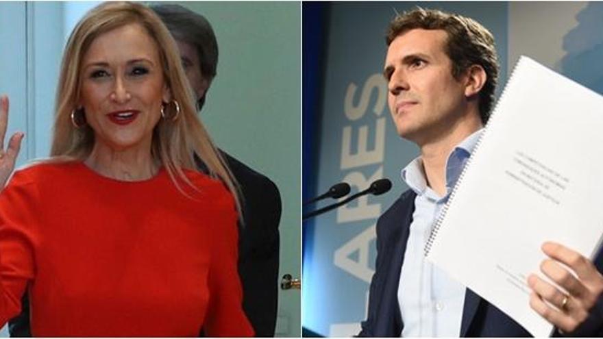 Cristina Cifuentes y Pablo Casado.