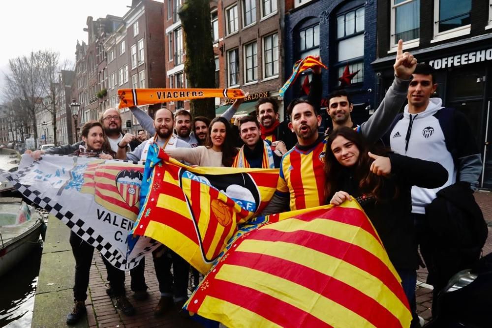 La afición del Valencia CF, en Ámsterdam