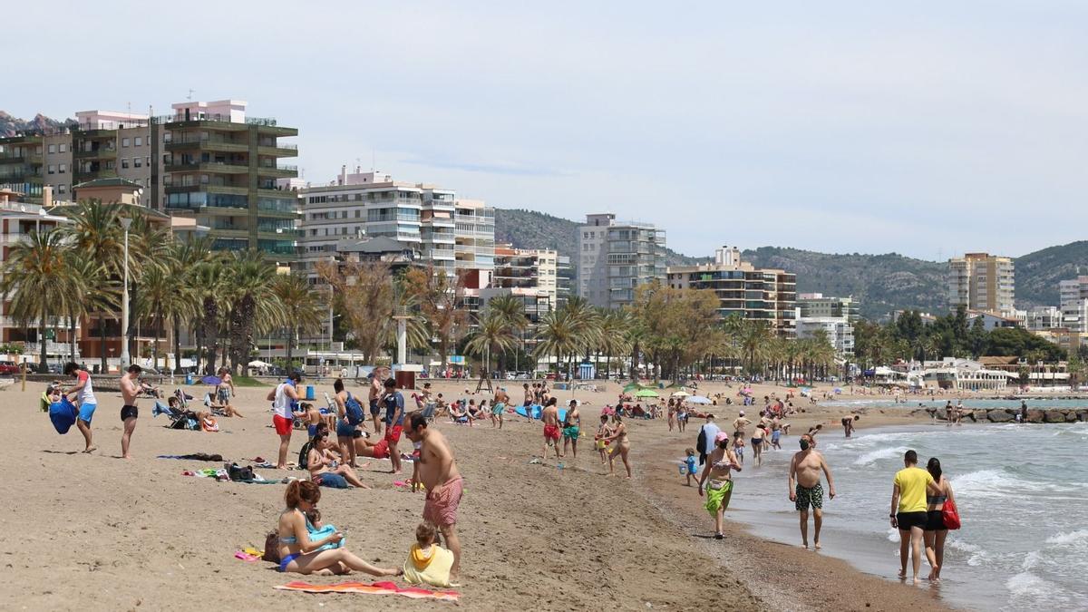 Playa de Benicàssim, esta mañana.