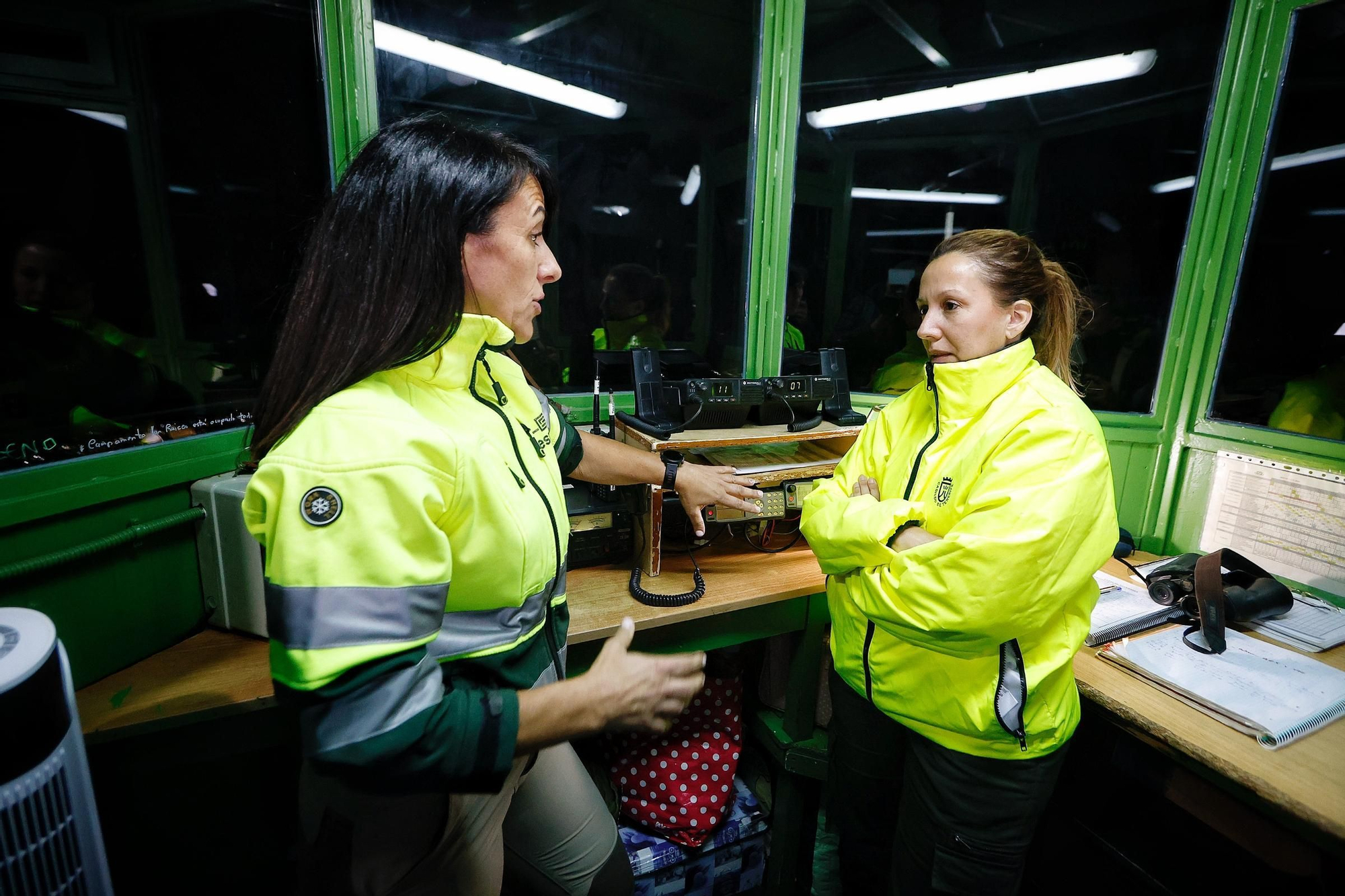 Visita nocturna al Operativo de Prevención y Extinción de Incendios Forestales