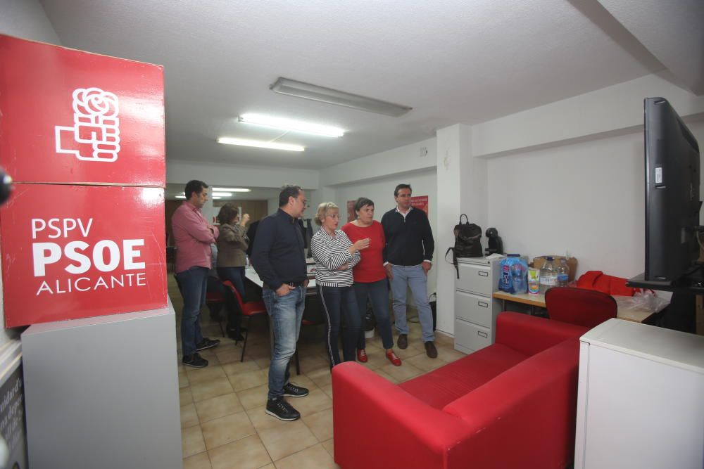 El PSOE en Alicante se prepara para el final del escrutinio con un resultado muy positivo en las Elecciones Generales y Autonómicas 2019