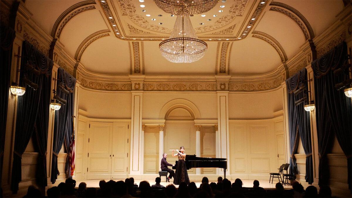 Pelayo Ciria, durante su actuación en el Carnegie Hall