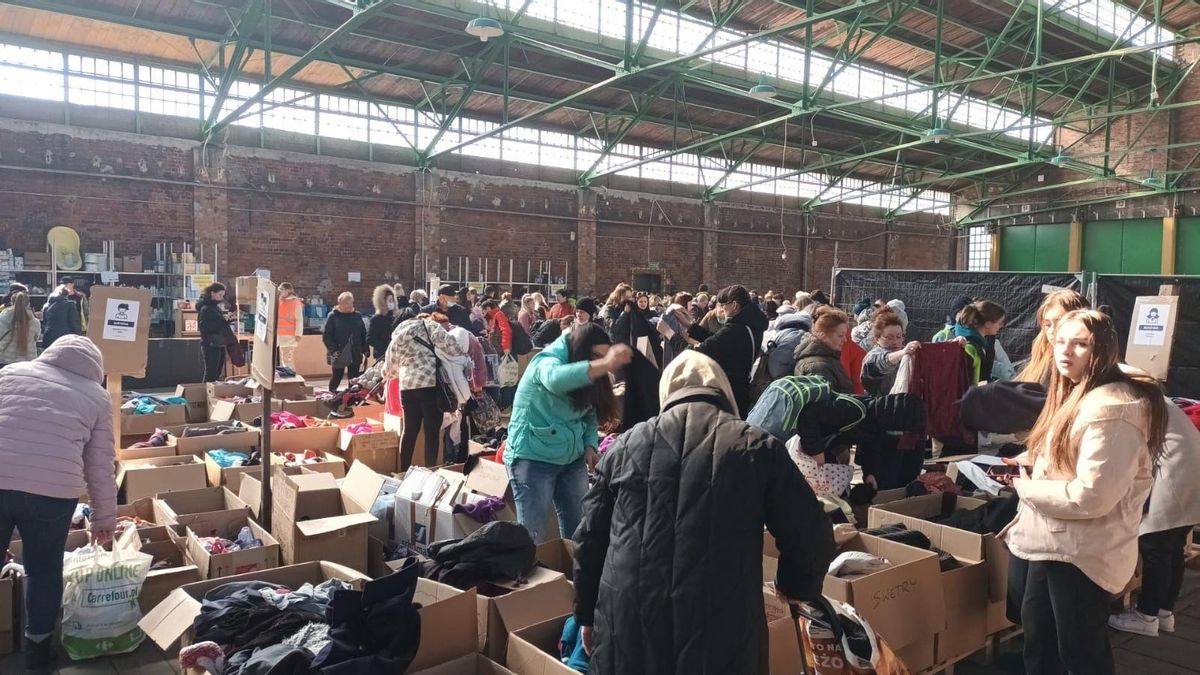 Imagen del material recopilado para refugiados de Ucrania.
