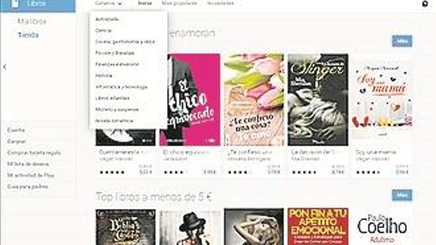 Miles de títulos en español en la tienda de libros de google