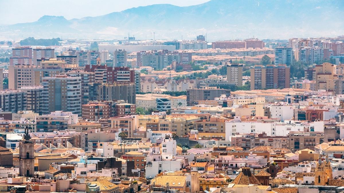 Una vista aérea de Málaga capital.