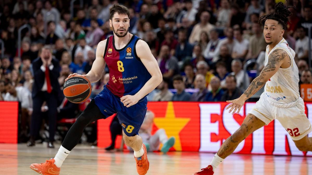 Darío Brizuela y Matthew Strazel, en un Barça - Mónaco de la temporada pasada