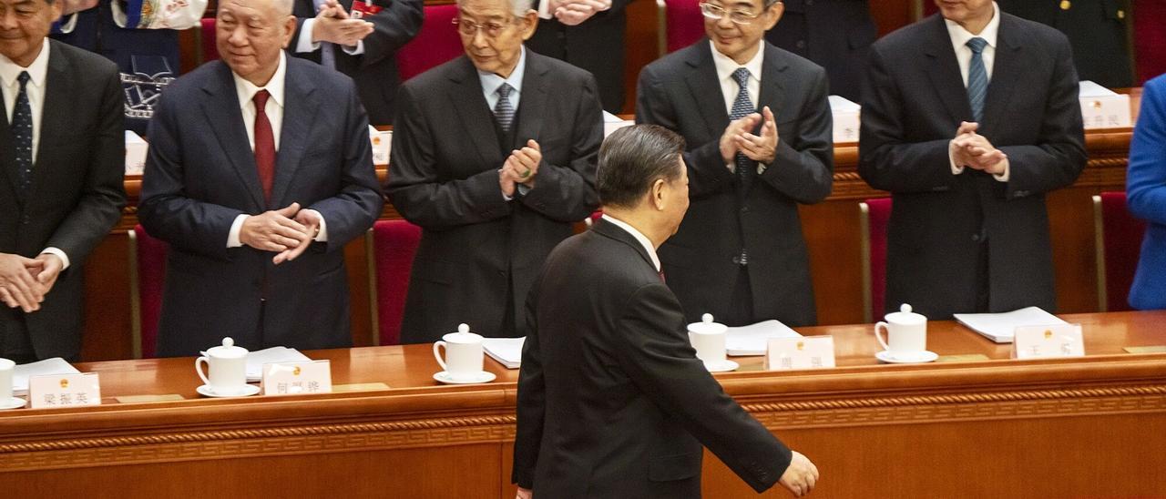 El presidente chino, Xi Jinping, llega a la segunda jornada de la Asamblea Nacional Popular que se celebra en Pekín.