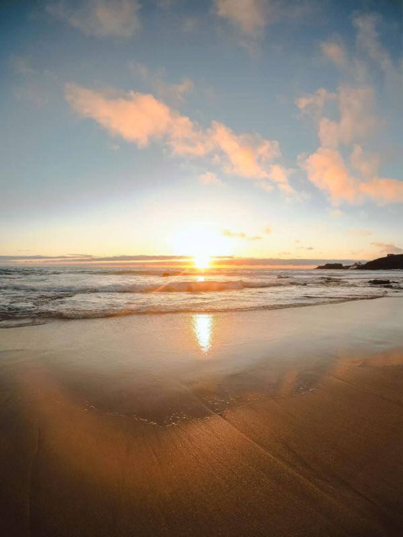 Atardecer en la playa de El Cotillo.