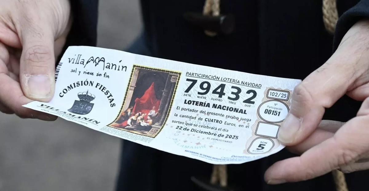 Una papeleta agraciada con el Gordo.