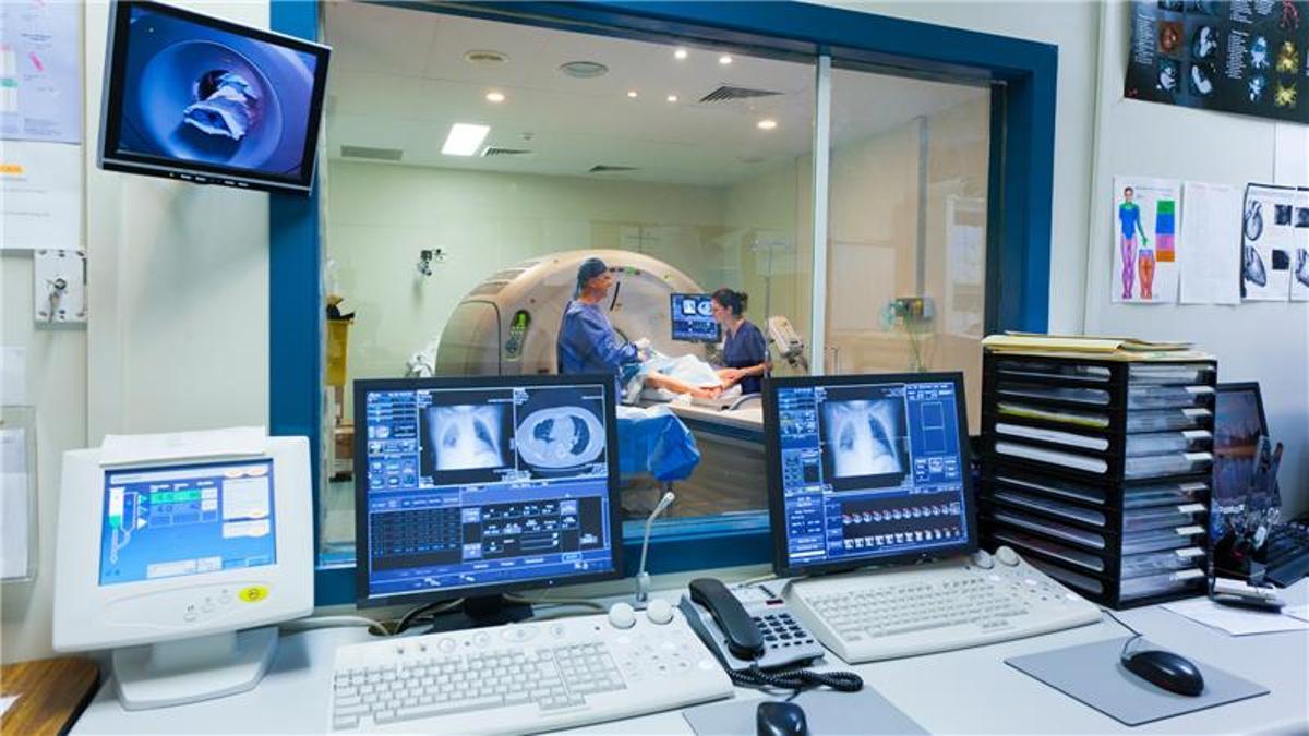 Una sala de prueba diagnóstica