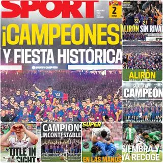 Duras portadas contra el Madrid tras el título del Barça: "Sin rival"
