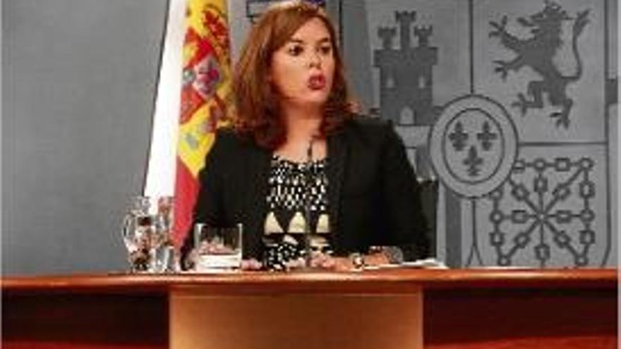 La vicepresidenta del Govern, Soraya Sáenz de Santamaría.