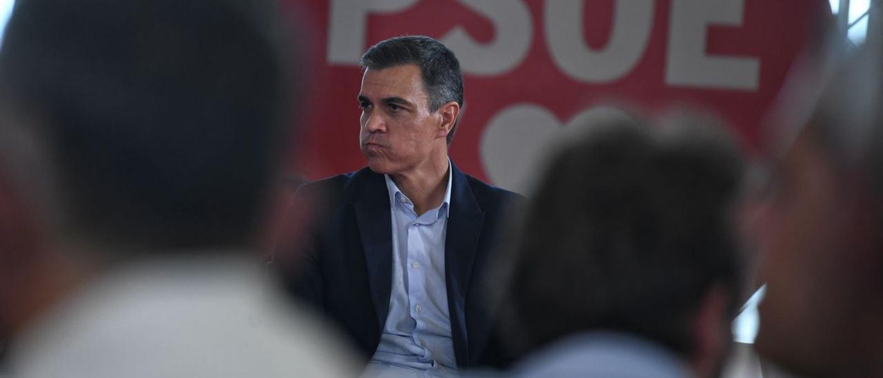 Pedro Sánchez, este jueves en un acto de su partido en Toledo. | E. P. / FERNANDO SÁNCHEZ