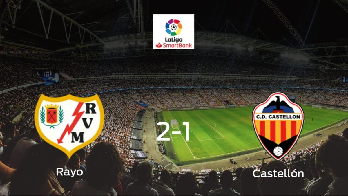 El Rayo Vallecano vence 2-1 al Castellón y se lleva los tres puntos