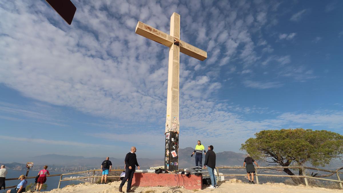 Otra imagen de La Creu durante los trabajos de renovación