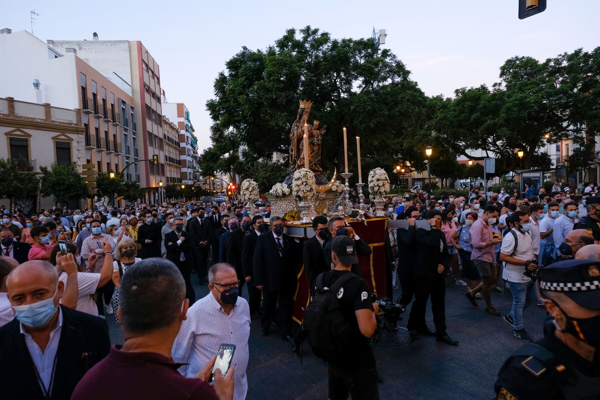 Traslado de la Virgen de la Victoria desde la Catedral de Málaga