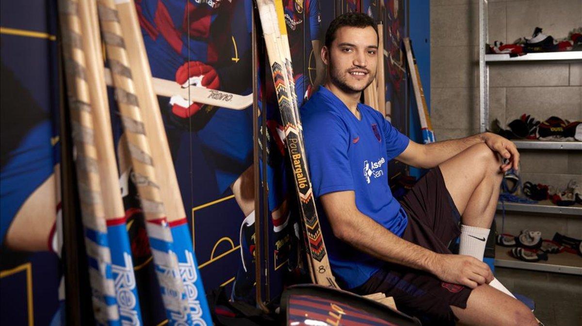 Pau Bargalló, en los vestuarios del Palau Blaugrana