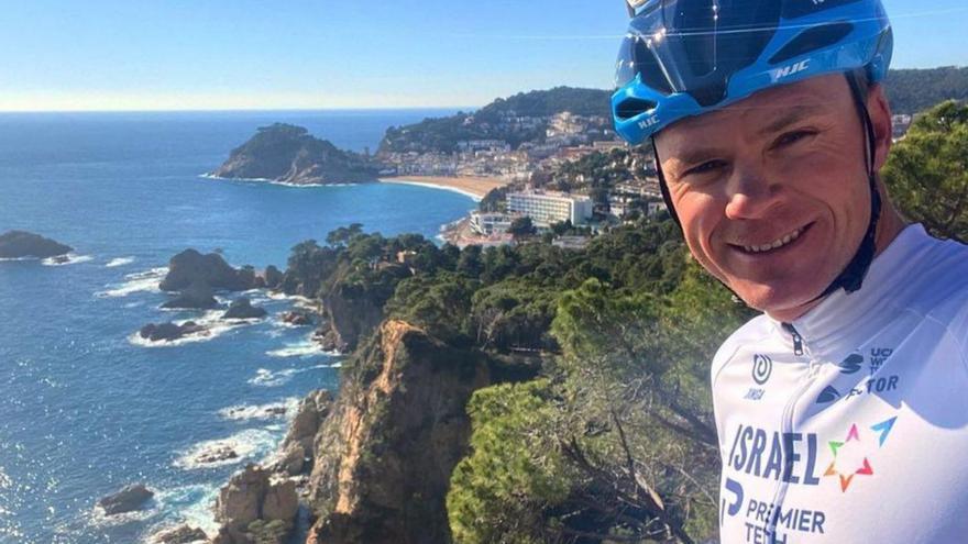 Chris Froome s’entrena a  Tossa de Mar