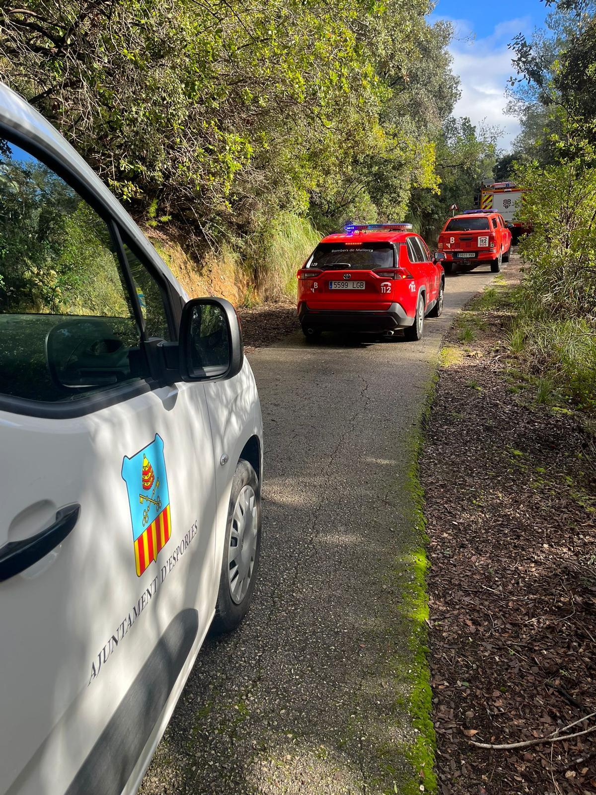 Las imágenes del gran desprendimiento de rocas en es Verger, en Esporles