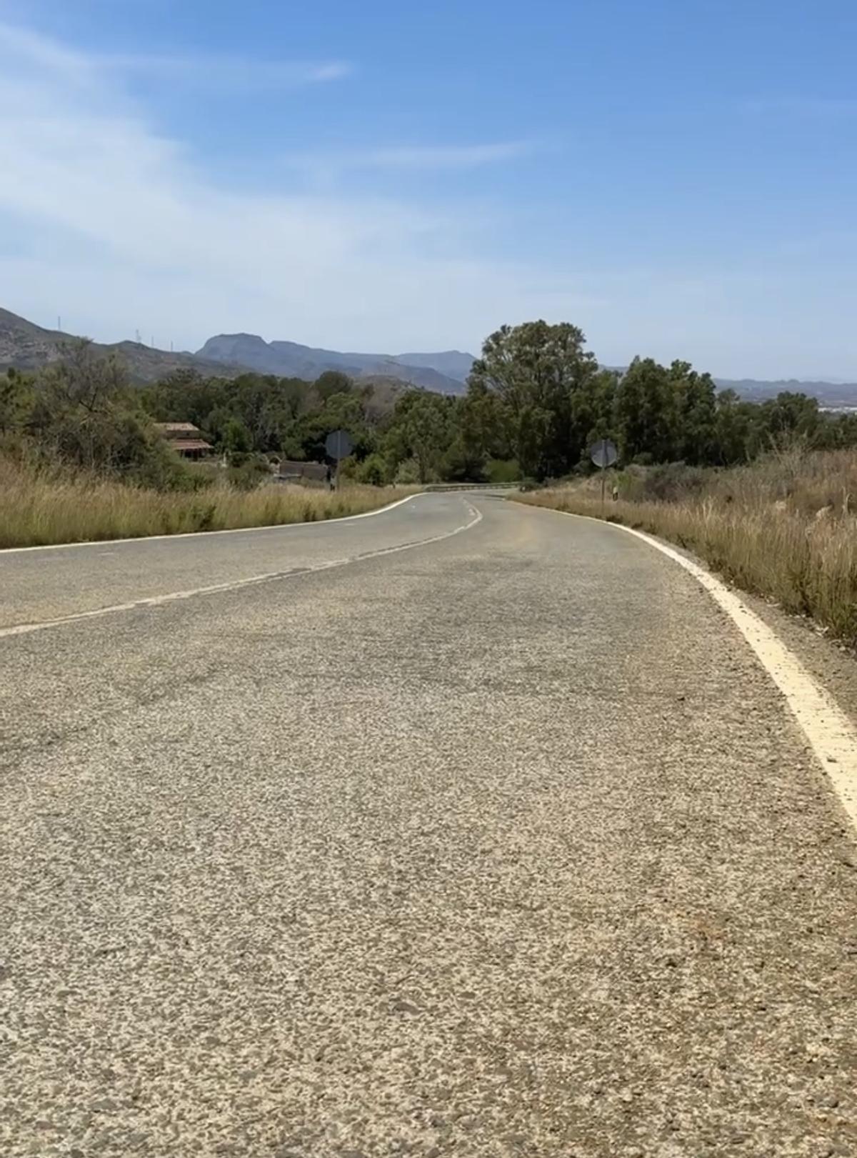 Carretera N-345, que une La Unión con Portmán.