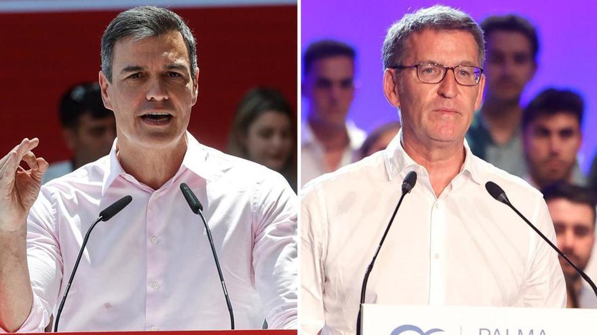 Pedro Sánchez y Alberto Núñez Feijóo.