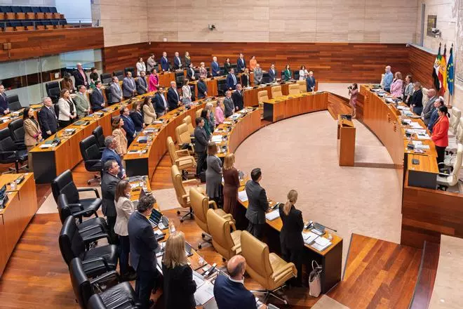 Las imágenes del pleno de la Asamblea de Extremadura