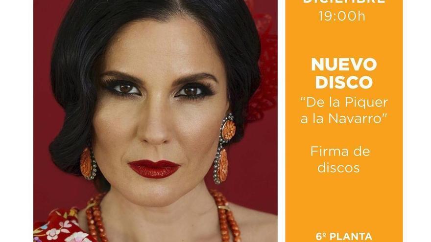 Diana Navarro canta y firma discos en El Corte Inglés de Badajoz
